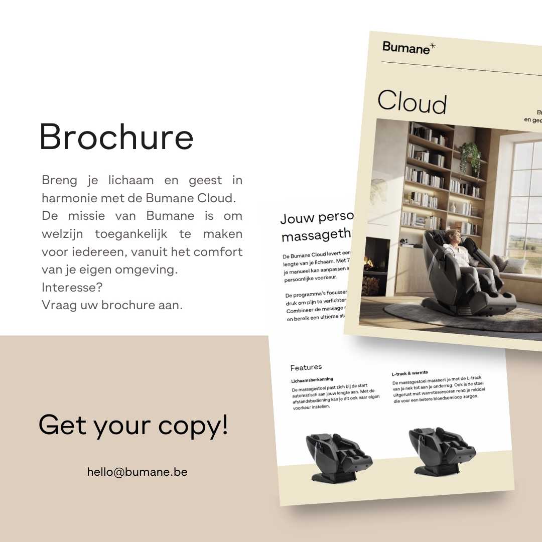 Ontdek de kracht van ontspanning met de nieuwe Bumane Cloud - Brochure nu gratis beschikbaar!